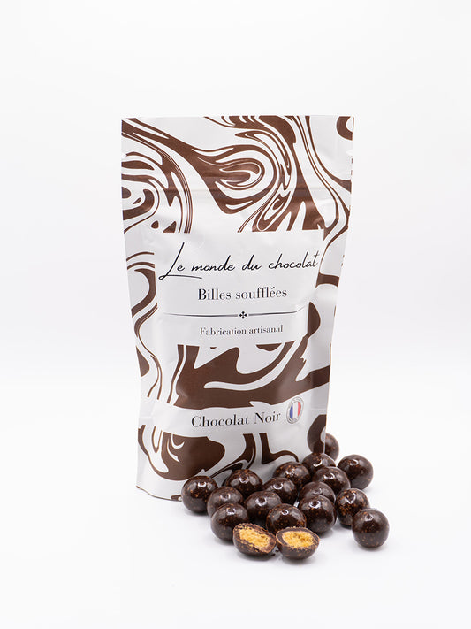 Billes soufflées chocolat noir 80% 110g - Fabrication artisanale française