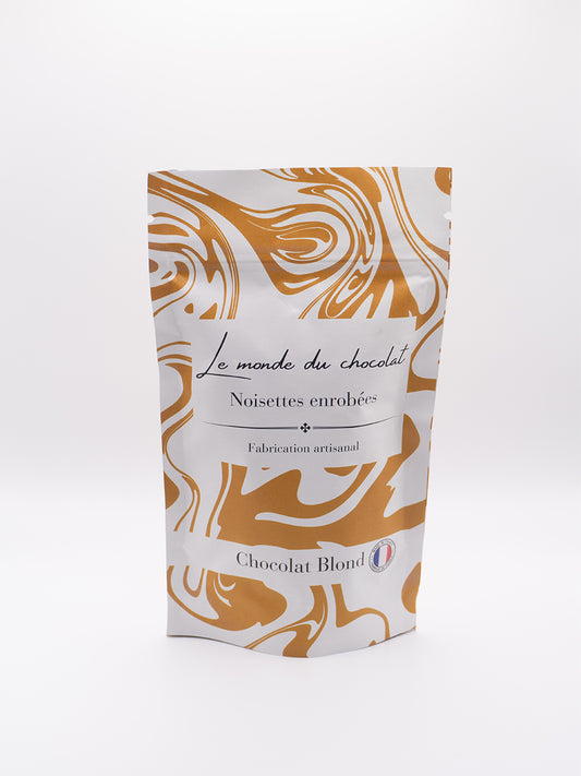 Chocolat blond 62% aux noisettes du Sud-Ouest 110g  – Fabrication artisanale française